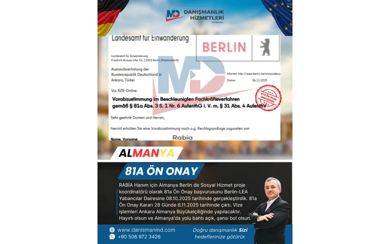 Almanya da Diploma Denklik ve Vize İşlemleri - MD Danışmanlık Hizmetleri Antalya
