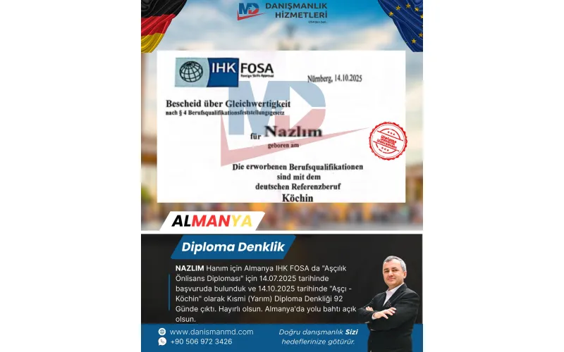Almanya da Diploma Denklik ve Vize İşlemleri - MD Danışmanlık Hizmetleri Antalya