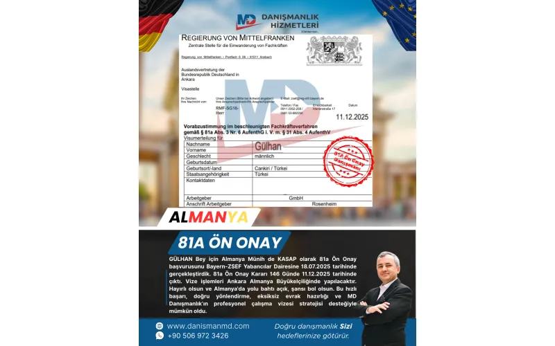 Almanya da Diploma Denklik ve Vize İşlemleri - MD Danışmanlık Hizmetleri Antalya