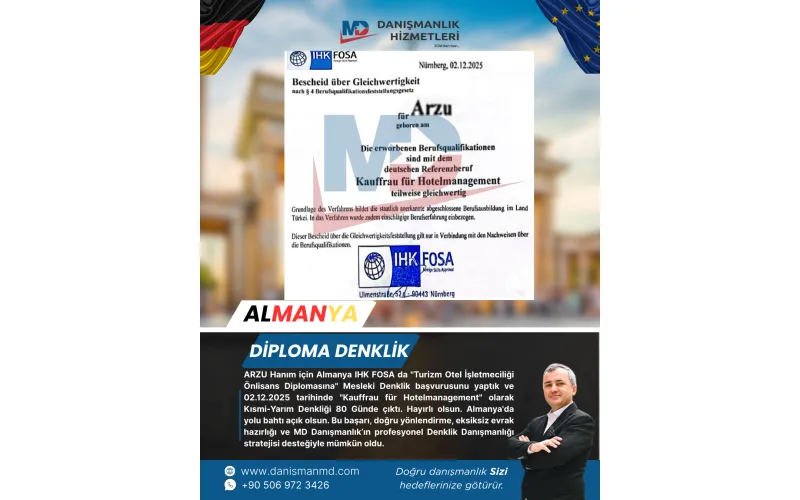 Almanya da Diploma Denklik ve Vize İşlemleri - MD Danışmanlık Hizmetleri Antalya